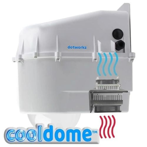 Dotworkz D3-CD COOLDOME Active Cooling Camera Enclosure for PTZ and Dome Cameras, 12VDC, White