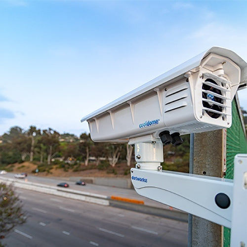 Dotworkz ST-CD-SS S-Type Cooldome Actively Cooled IP66 Housing for Outdoor Surveillance Cameras, 12VDC