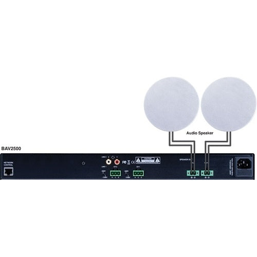 Beale Street BAV2500 2Ch 8OHM/70V 500W Amplifier