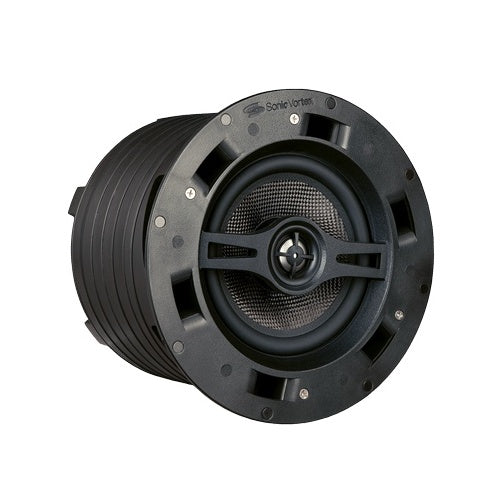 Beale Street IC6-BB 6.5\\" Carbon Fiber In-Ceiling 2-Way Speaker Powered by Sonic Vortex, White Grill