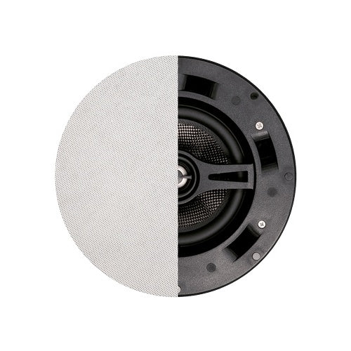 Beale Street IC6-BB 6.5\\" Carbon Fiber In-Ceiling 2-Way Speaker Powered by Sonic Vortex, White Grill