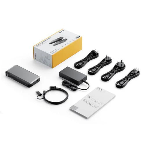Alogic Docking Station USB-C or USB-A Dual Monitor 2x DisplayPort  4k Ultra HD 65W Power Delivery DX2 - Black