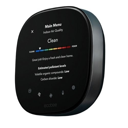 ecobee EB-STATE6PB-01 Smart Thermostat Premium with Wi-Fi, 24VAC