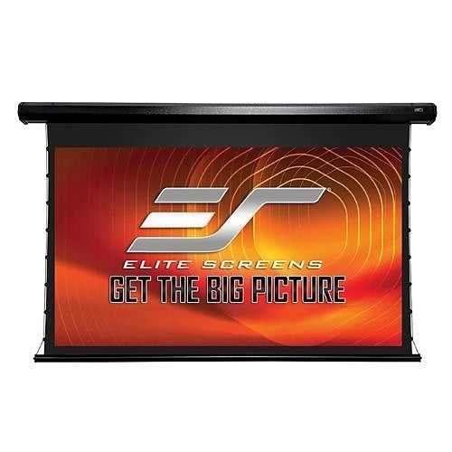 Elite Screens TE150HR3-DUAL 150\\" Tensioned Electric Projector Screen, 73.6\\"x130.7\\", Black Casing