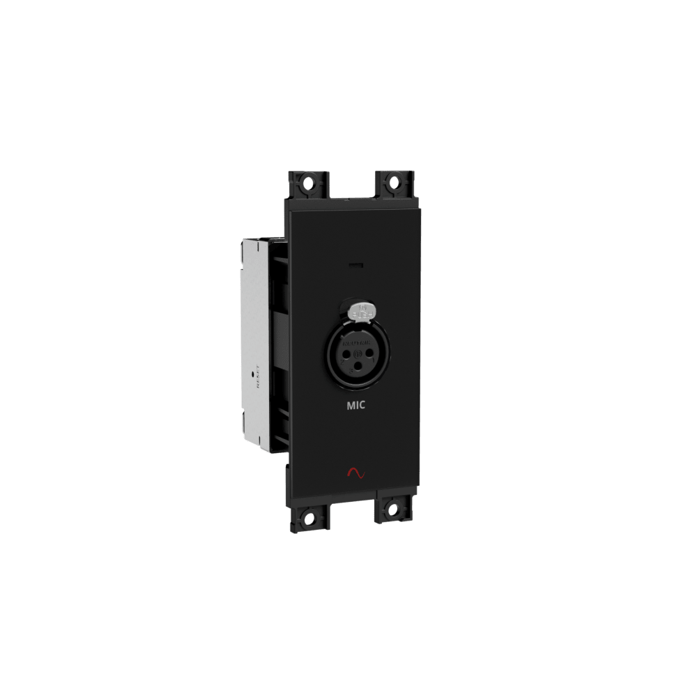 Episode® Business Music Solution Microphone XLR Input Wall Plate (Black)