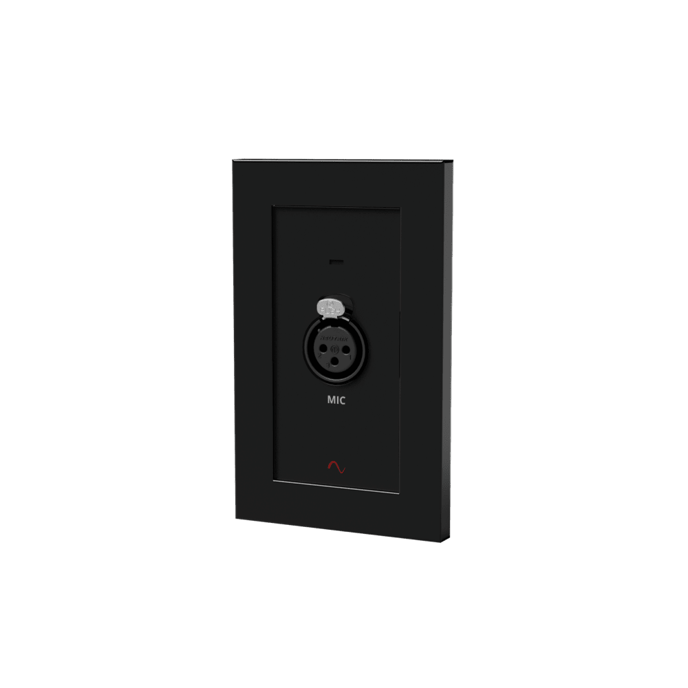 Episode® Business Music Solution Microphone XLR Input Wall Plate (Black)