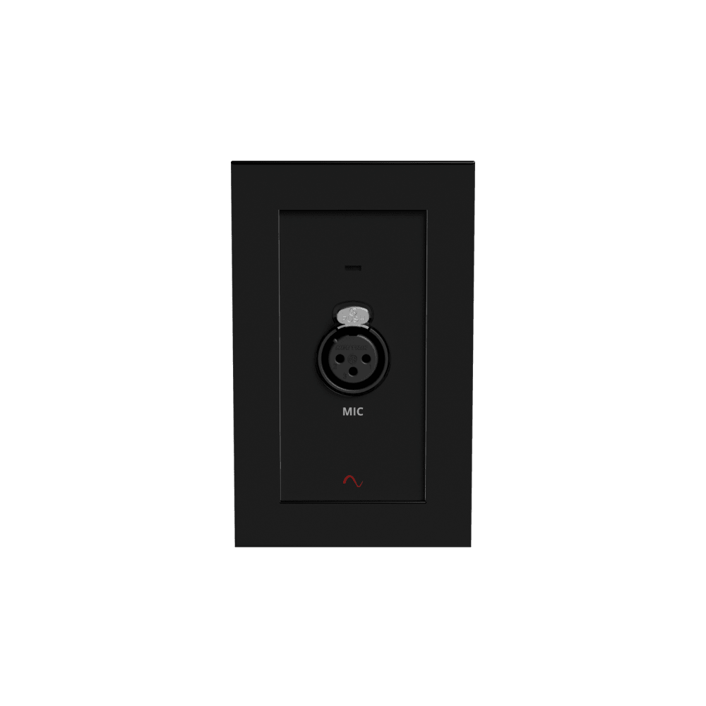 Episode® Business Music Solution Microphone XLR Input Wall Plate (Black)
