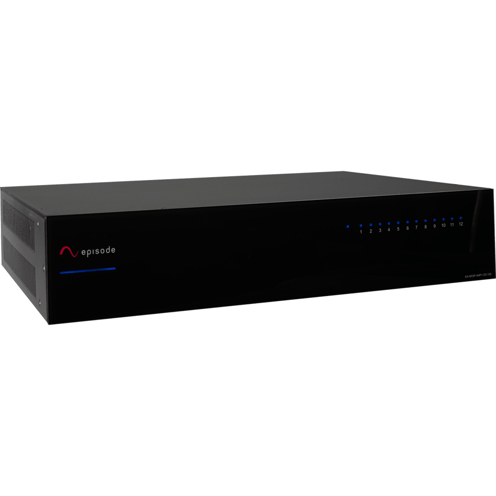 Episode 100W, 12 Channel Matrix Switching Amp DSP Config W/ MoIP Streaming Capability