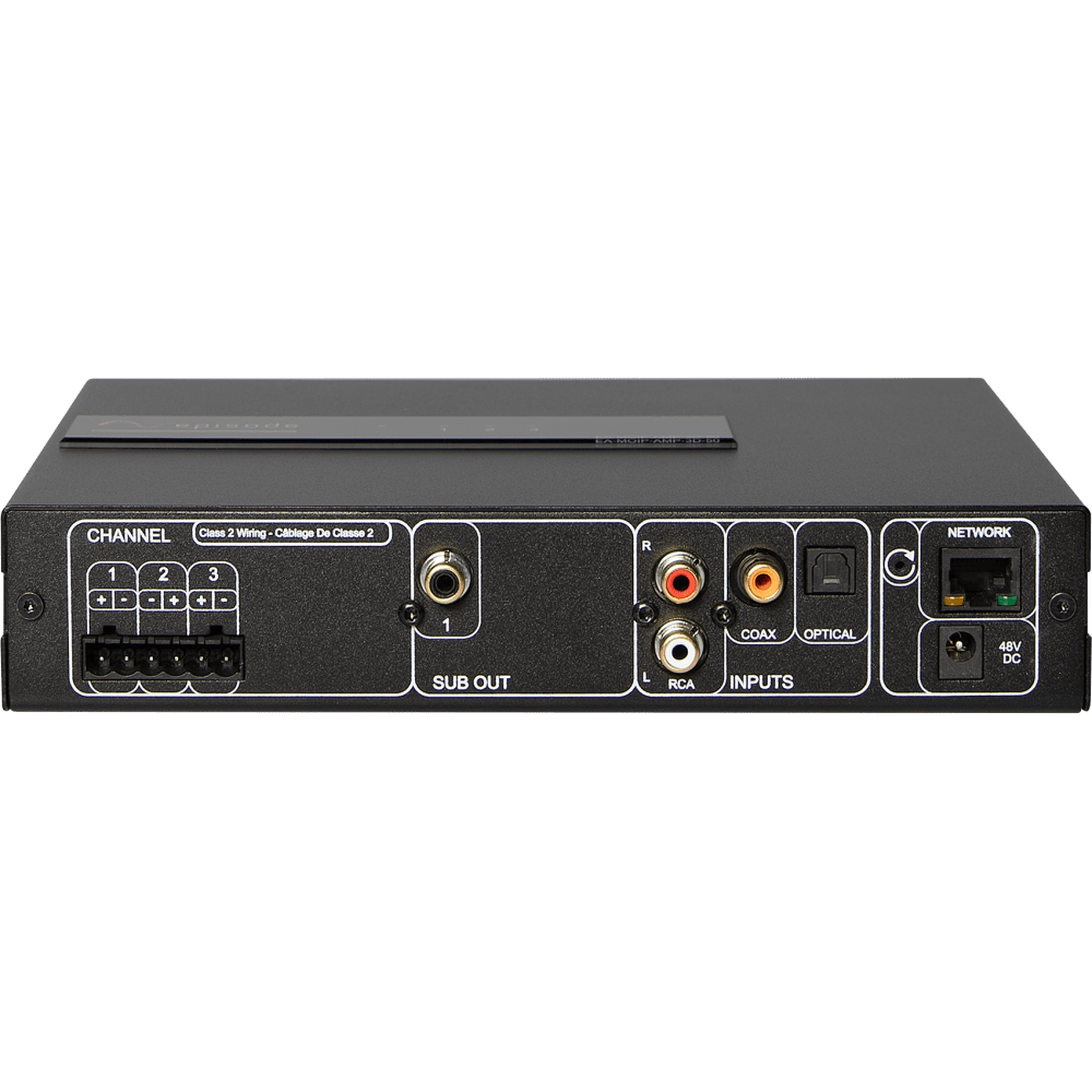 Episode 50W, 3 Channel POE Matrix Switching Amp DSP Config W/ MoIP Streaming Capability