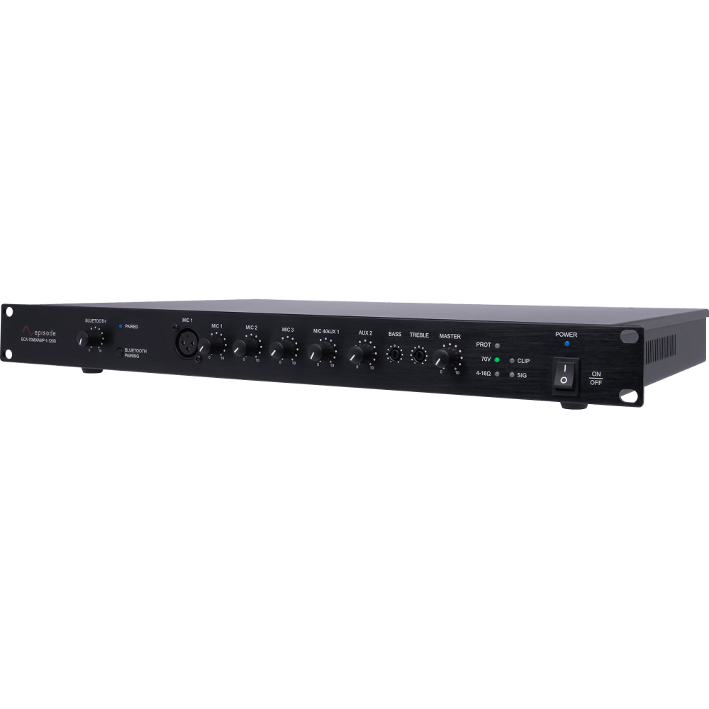 Episode® 70V Class D Mixer-Amplifier with Bluetooth | 120W x 1 Channel