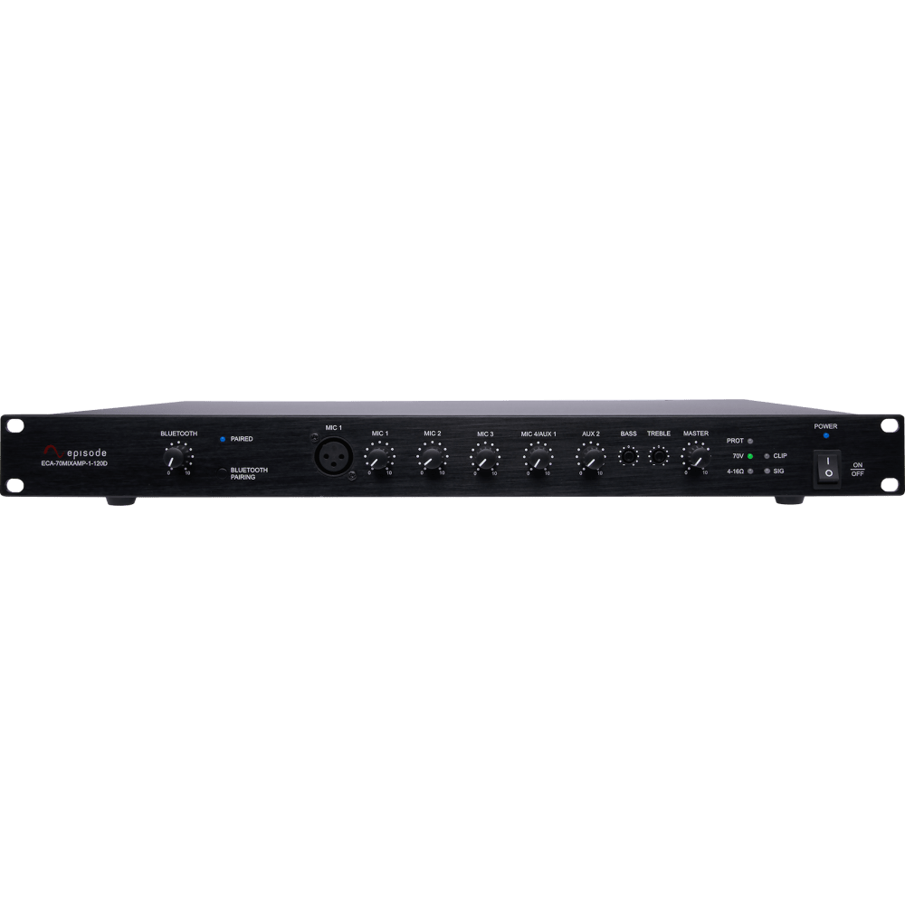 Episode® 70V Class D Mixer-Amplifier with Bluetooth | 120W x 1 Channel