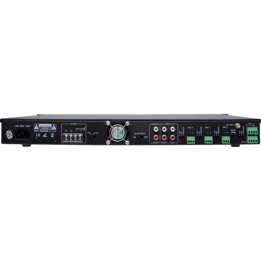 Episode® 70V Class D Mixer-Amplifier with Bluetooth | 120W x 1 Channel
