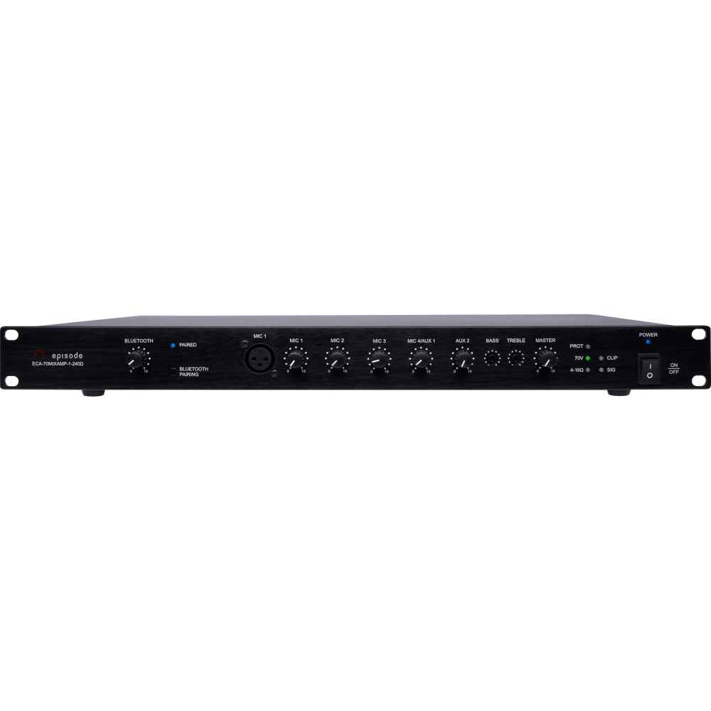 Episode® 70V Class D Mixer-Amplifier with Bluetooth | 240W x 1 Channel