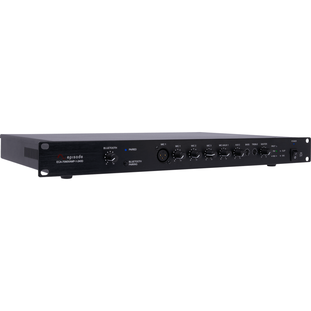 Episode® 70V Class D Mixer-Amplifier with Bluetooth | 240W x 1 Channel