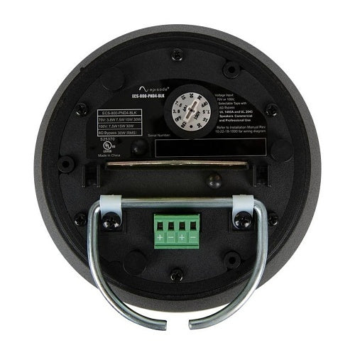 Episode ECS-800-PND4-BLK 800 Commercial Series 70V Pendant Speaker with 4\\" Woofer and Gripple Kit, Black