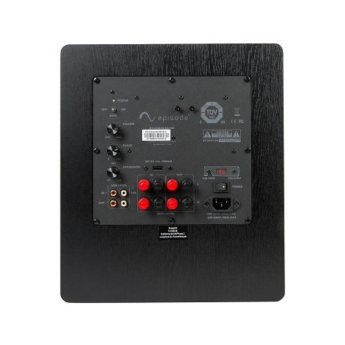 Episode ES-SUB-ELE8-250-BLK Element Series 260W 8\\" Ported Subwoofer, Black