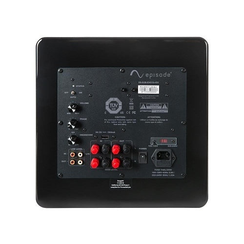 Episode ES-SUB-EVO10-450-BLK Evolution Series 480W 10\\" Sealed Subwoofer, Gloss Black