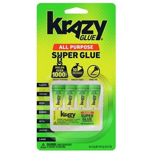 KRAZY GLUE ALL PURPOSE SINGLE 4 CT 0.5G (4X12)