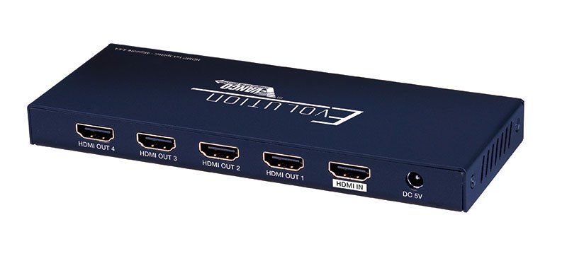 Slim HDMI 1x4 4K Splitter 4K-60Hz HDR HDCP2.2