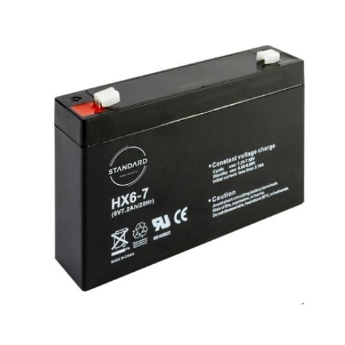 Standard Fire Safety ES6000-B672 Rechargeable Battery with ABS Case, 6V, 7.2Ah