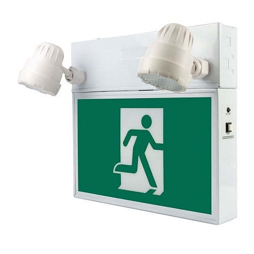 Standard Fire Safety SD-10025 Running Man Sign, Emergency Light, Steel, 4W