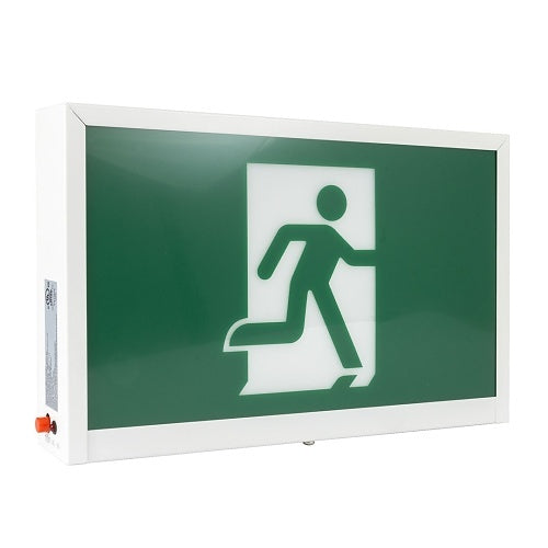 Standard Fire Safety SD-10026 Running Man Sign, Emergency Light, Steel, 4W