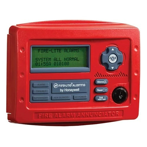 Fire-Lite ANN-80 80-Character Serial LCD Annunciator, Compact, Backlit, Red