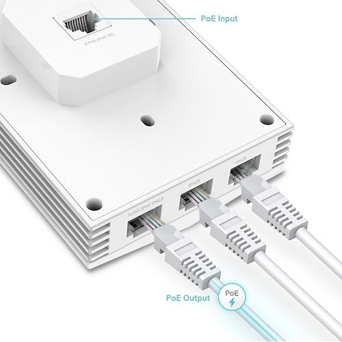 TP-Link AP7650 Omada Pro AX3000 Series Wall Plate 5 GHz WiFi 6 Access Point, White