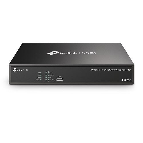 TP-Link VIGI NVR1004H-4P-2TB VIGI 4-Channel PoE+ NVR, 2TB HDD