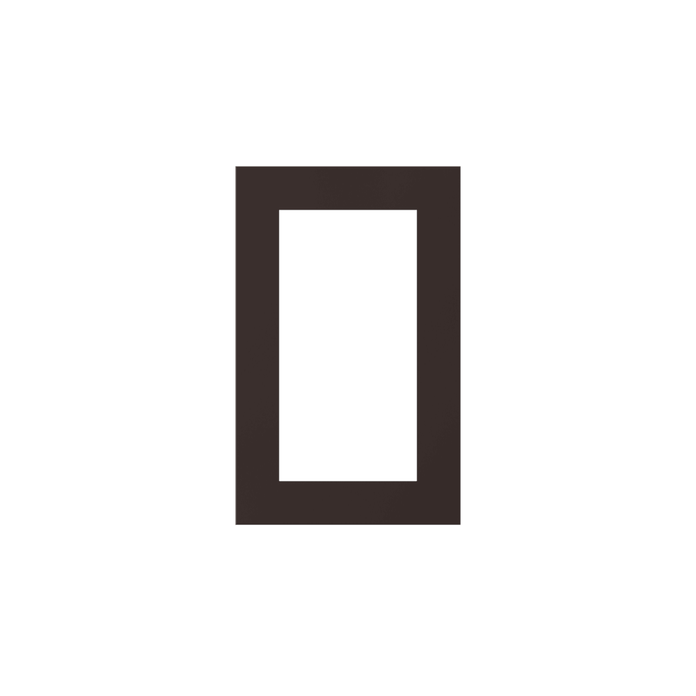 Control4® Lux Faceplate, 1 Gang - Coffee