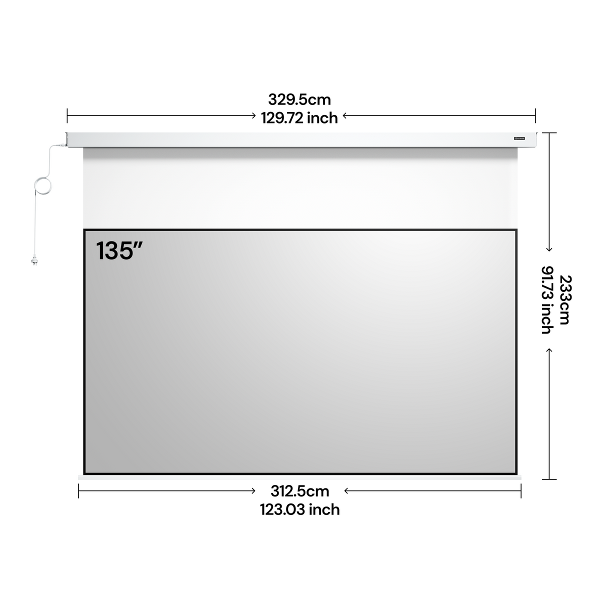 Valerion - Indoor Electric Drop-Down Anti-Laser Speckle Screen 120