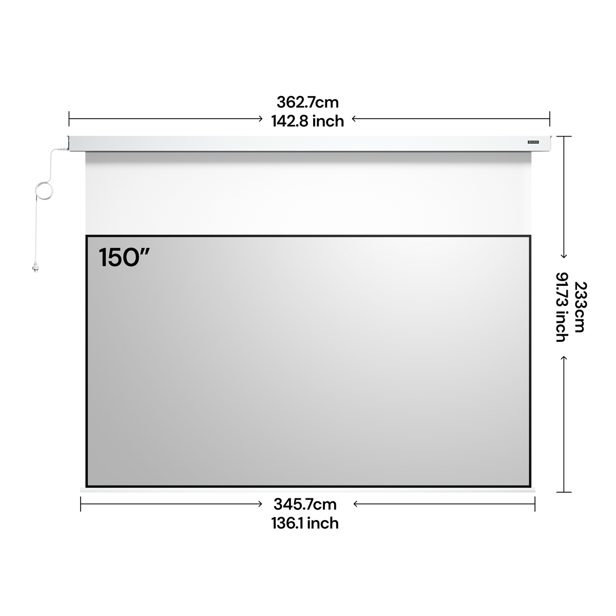 Valerion - Indoor Electric Drop-Down Anti-Laser Speckle Screen 120
