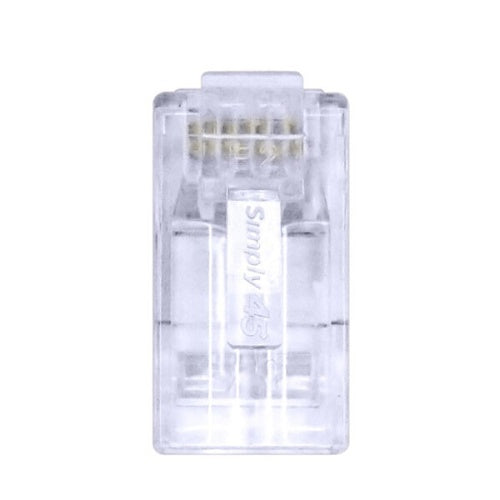 Simply45 S45-1500P CAT5e Unshielded Pass-Through RJ45 Modular Plugs, 100-Pack