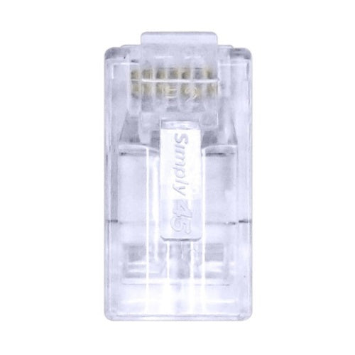 Simply45 S45-1501P Pro Series CAT5e Unshielded, Pass-Through RJ45 with Cap45, 100-Piece