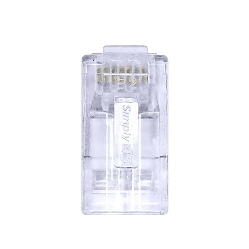 Simply45 S45-1501P Pro Series CAT5e Unshielded, Pass-Through RJ45 with Cap45, 100-Piece