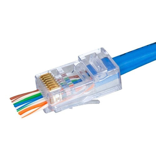 Simply45 G0-S451501 CAT5e Unshielded Pass Through Rj45, 50-Pack