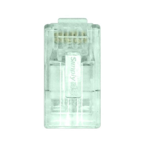Simply45 S45-1601P Pro Series CAT6 Unshielded, Pass-Through RJ45 with Cap45, Clamshell 50-Piece