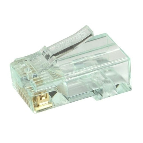 Simply45 S45-1605 CAT6 Pass-Through RJ45 Connectors, Green, 500-Pack