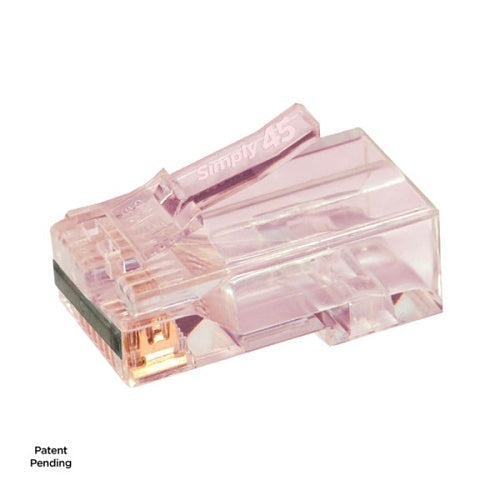 Simply45 S45-1700P Proseries CAT6/6a Unshielded Connector, Pass Through RJ45 with Cap45, 100-Pack