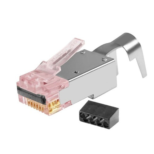 Simply45 S45-1750P Pro Series CAT6/6a STP Shielded External Ground, Pass-Through RJ45 with Cap45 and Bar45