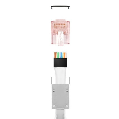 Simply45 S45-1750P Pro Series CAT6/6a STP Shielded External Ground, Pass-Through RJ45 with Cap45 and Bar45