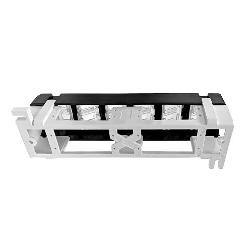 Simply45 S45-2012U 12-Port Unloaded UTP Keystone Patch Panel, Black