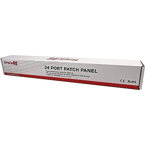 Simply45 S45-2024SU 24-Port Shielded Unloaded Keystone Patch Panel