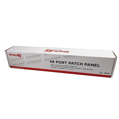Simply45 S45-2048U Unloaded 48-Port Unshielded Keystone Patch Panel