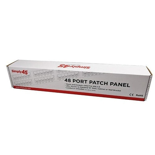 Simply45 S45-2648 48-Port Patch Panel, CAT6