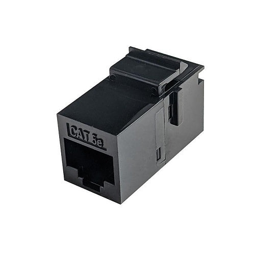 Simply45 S45-3250B-25 Keystone Jack, Unshielded, CAT5e, UTP, Black, 6-Pack