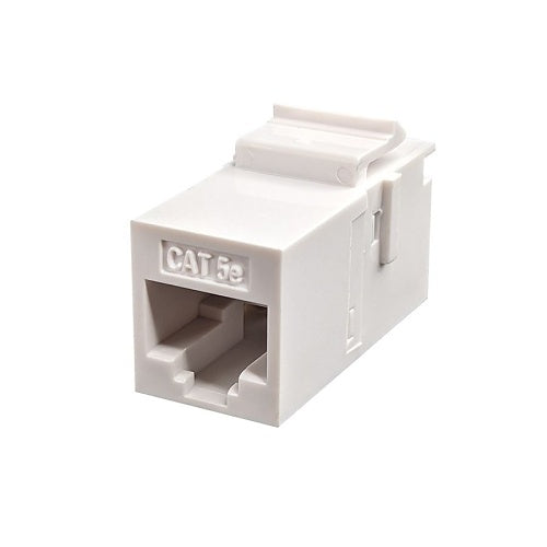 Simply45 S45-3250W-25 CAT5E UTP White Keystone Feed-Thru Coupler