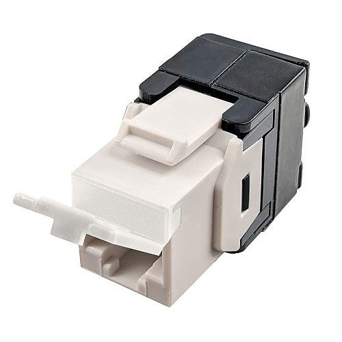 Simply45 S45-3500W Keystone Jack, White CAT5E, Toolless