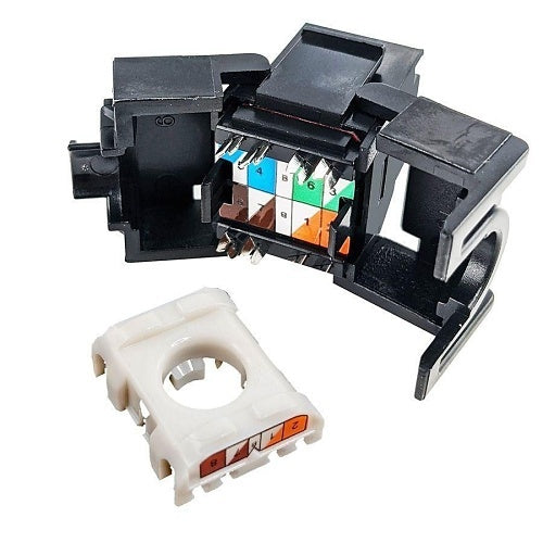 Simply45 S45-3500B-25 CAT5E UTP 180 Black Keystone Jack