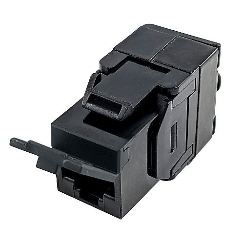 Simply45 S45-3600B CAT6/6A UTP 180˚ Keystone Jack 110 Style, Toolless, Black